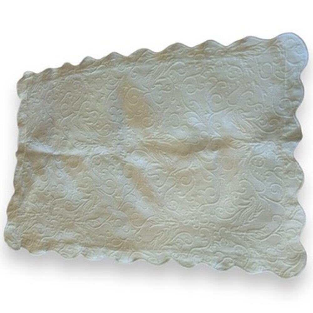 Pillowcase large sham white cottage shabby chic accent cover